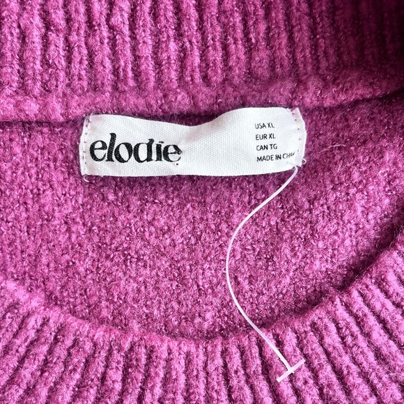 Elodie Purple Pullover Textured Sweater Size XL - Picture 7 of 9
